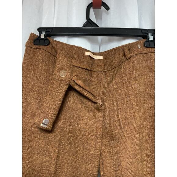 Vtg Forever 21 90s Low Rise Flare Plaid Pants Academia Grunge Y2K Brown Size Sm - Picture 4 of 7